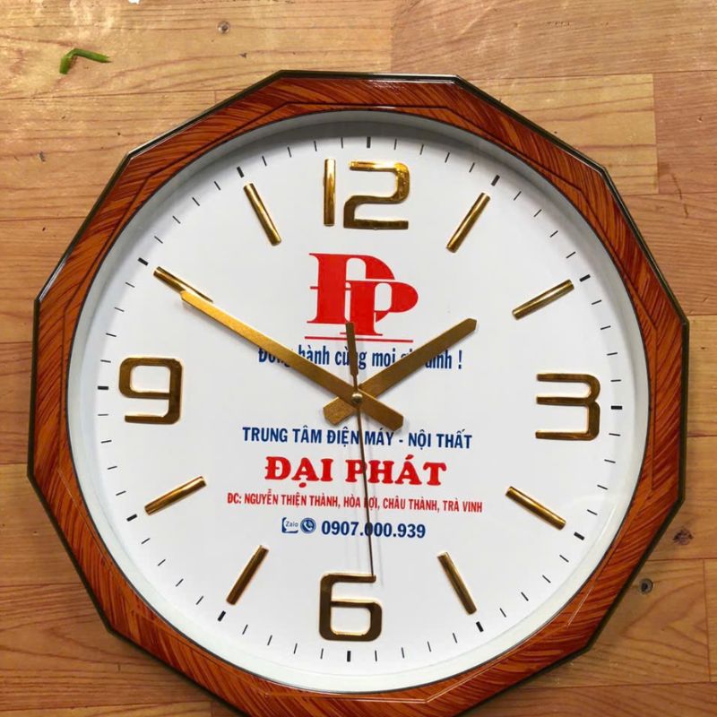 Đồng hồ vành hoa in logo ĐHVHPPR02
