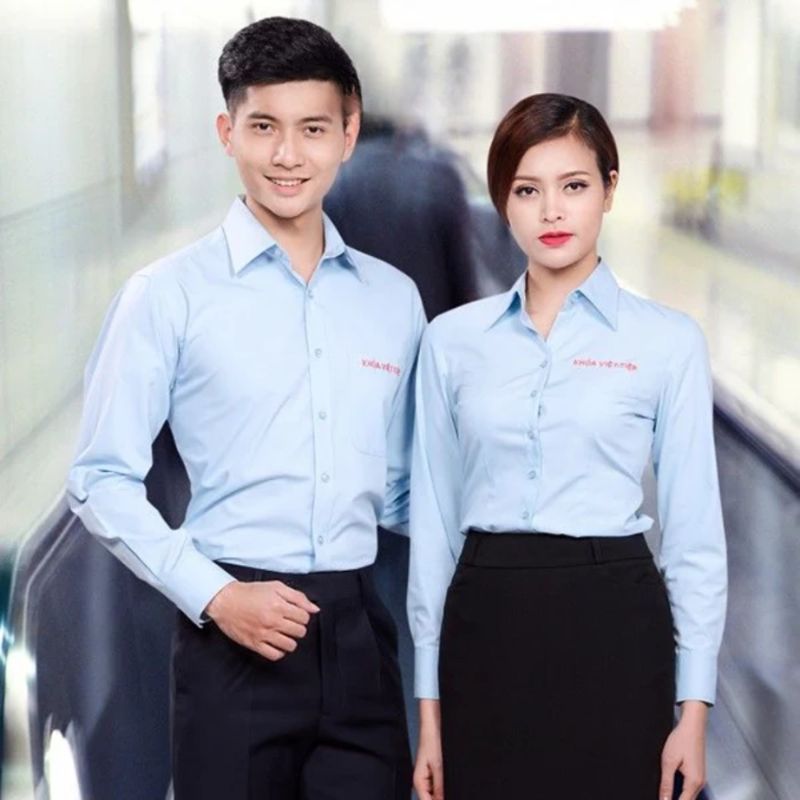 Đồng phục công sở sơ mi in tên công ty ĐPPPR03