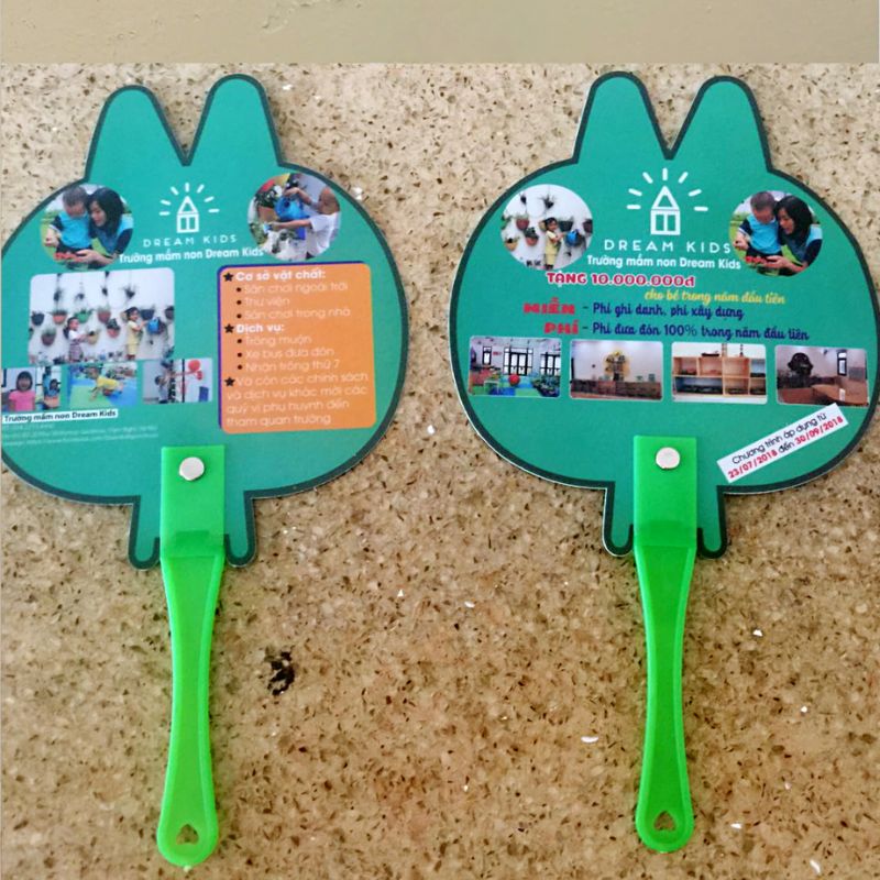 Quạt Cầm Tay In Tên Thương Hiệu QCTPPR10