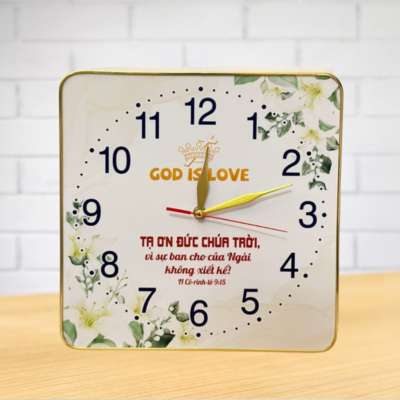 Đồng hồ treo tường vuông 30x30cm ĐHVPPR04
