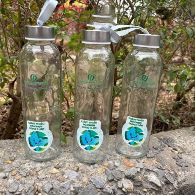 Bình Thủy Tinh 400ml In Logo Theo Yêu Cầu | BTTPPR04