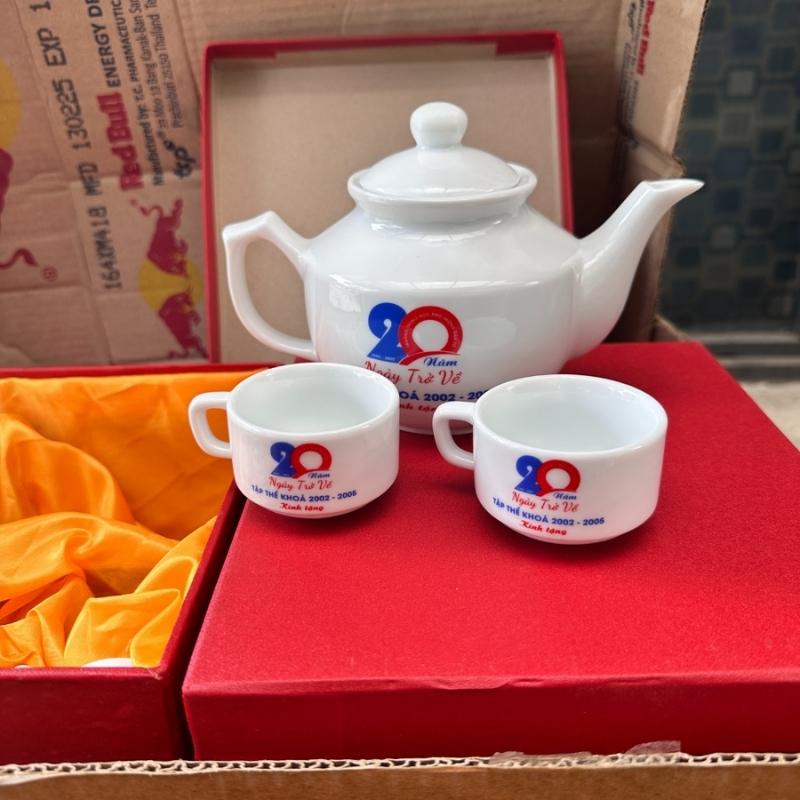 Bộ Ấm Chén Dáng Hong Kong In Logo Công Ty | ACPPR08
