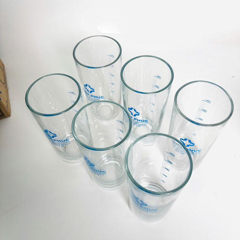 Bộ 6 Cốc Thủy Tinh Dáng Dài In Logo Theo Yêu Cầu | CTTPPR05