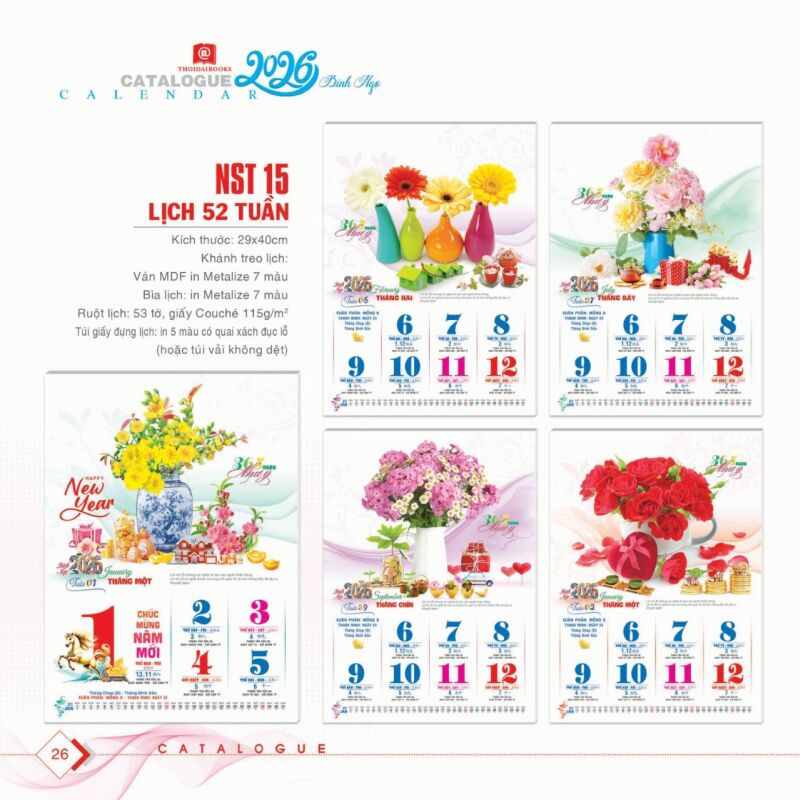 Lịch Tết 52 Tuần Làm Quà Tặng Doanh Nghiệp | LTPPR05