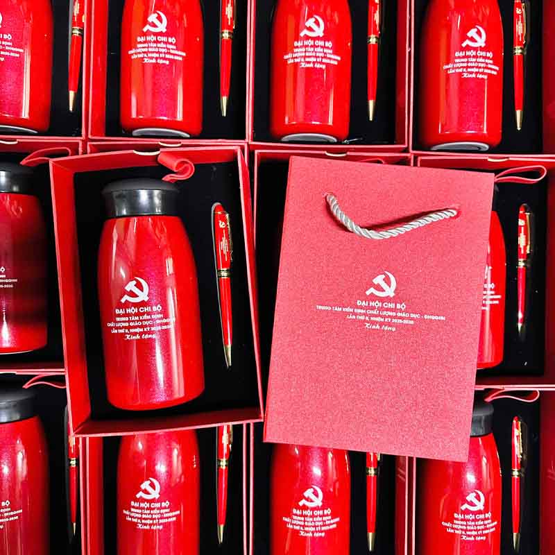 Set Bình Bút In Theo Yêu Cầu Quà Tặng Đối Tác | BBKPPR02