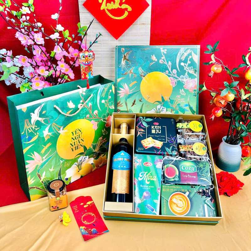 Set Quà Tết Sang Trọng In Logo SQTPPR04