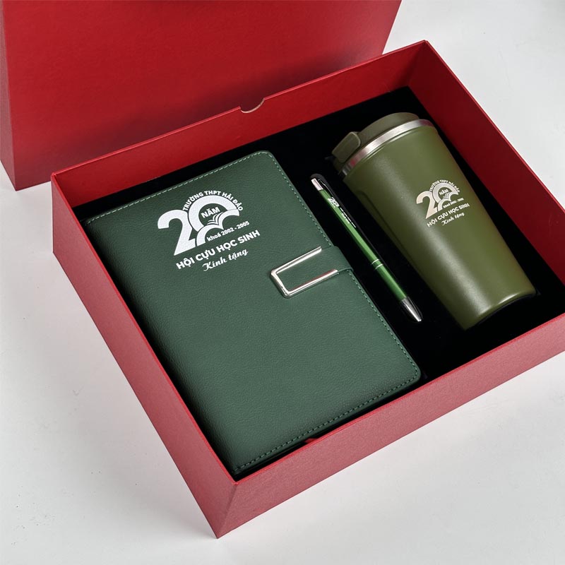 Set Sổ Cốc Bút In Logo Làm Quà Tặng Lễ Kỷ Niệm | SCBPPR02
